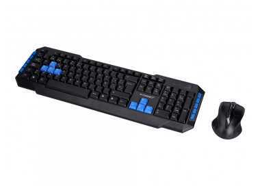 Set teclado y raton q-connect inalambrico compatible windows color negro