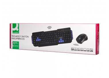 Set teclado y raton q-connect inalambrico compatible windows color negro