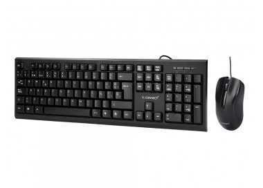 Set teclado y raton q-connect con cable color negro Set teclado y raton q-connect con cable color negro
