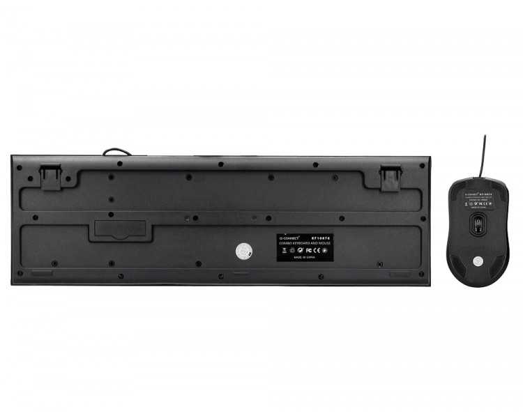 Set teclado y raton q-connect con cable color negro