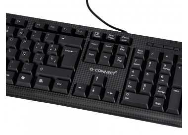 Set teclado y raton q-connect con cable color negro Set teclado y raton q-connect con cable color negro