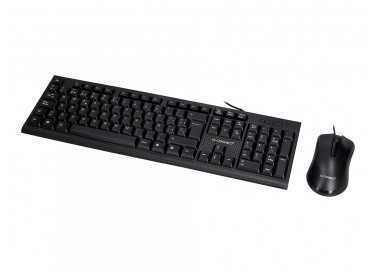 Set teclado y raton q-connect con cable color negro Set teclado y raton q-connect con cable color negro