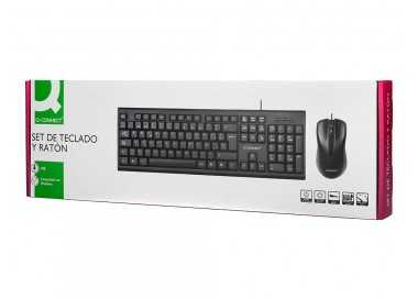 Set teclado y raton q-connect con cable color negro Set teclado y raton q-connect con cable color negro