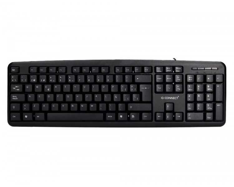 Teclado q-connect con cable 1,35 mt color negro