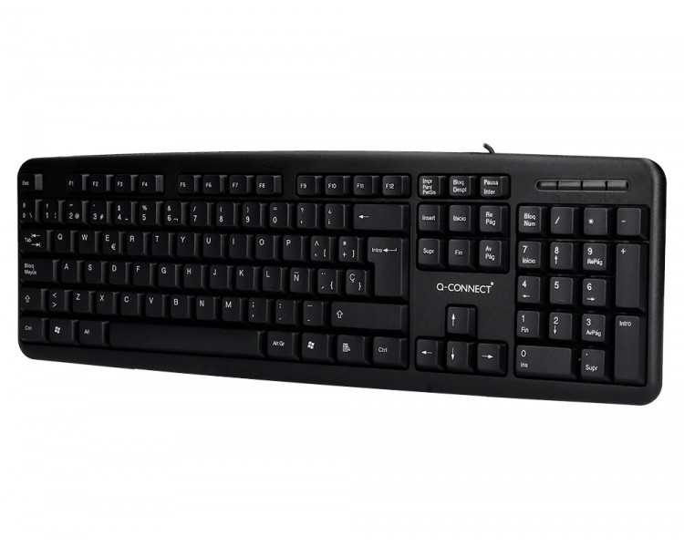 Teclado q-connect con cable 1,35 mt color negro
