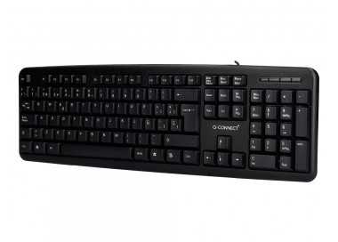 Teclado q-connect con cable 1,35 mt color negro Teclado q-connect con cable 1,35 mt color negro