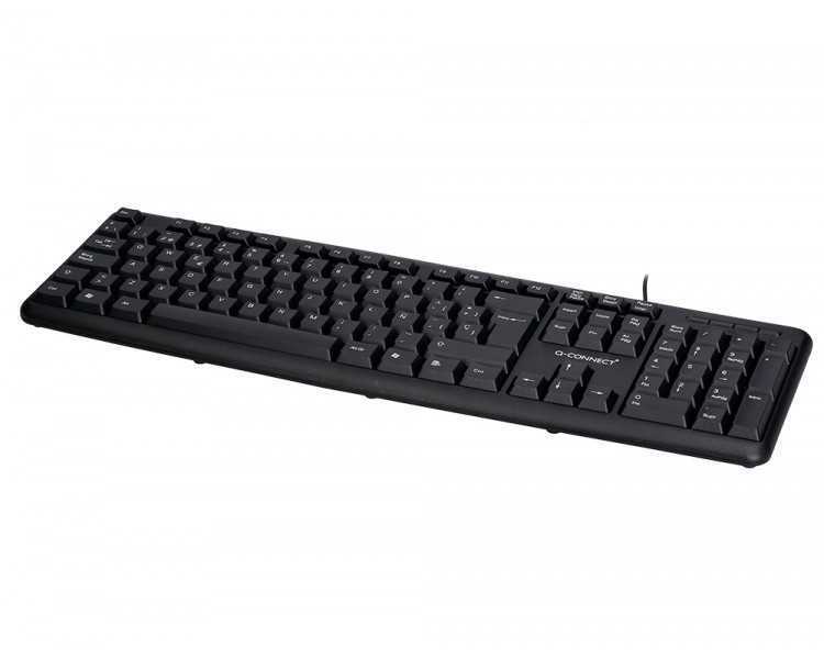 Teclado q-connect con cable 1,35 mt color negro