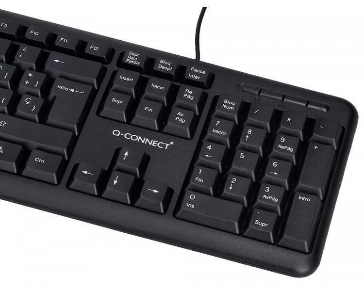 Teclado q-connect con cable 1,35 mt color negro