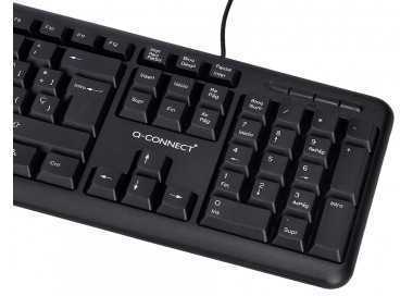 Teclado q-connect con cable 1,35 mt color negro Teclado q-connect con cable 1,35 mt color negro