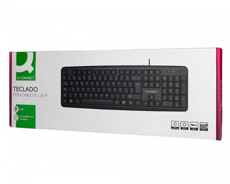 Teclado q-connect con cable 1,35 mt color negro