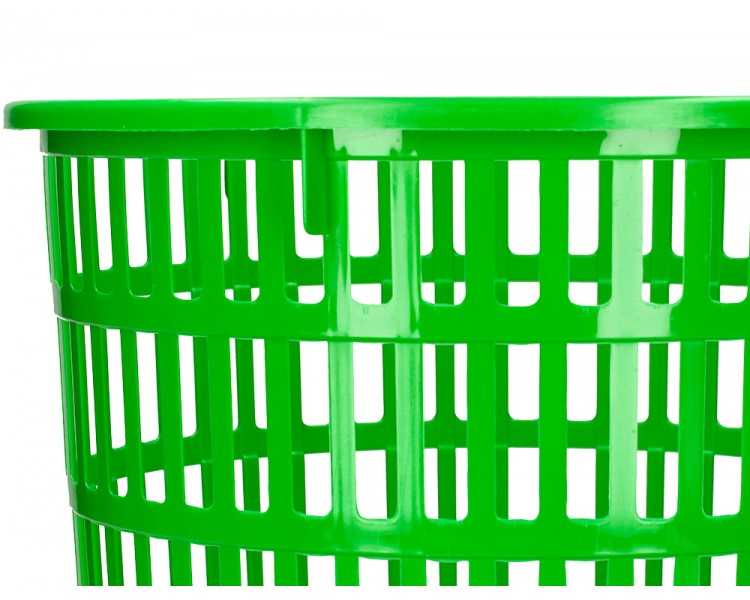 Papelera plastico q-connect 15 litros rejilla color verde 285x290 mm