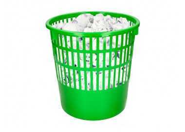 Papelera plastico q-connect 15 litros rejilla color verde 285x290 mm Papelera plastico q-connect 15 litros rejilla color verde 285x290 mm