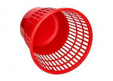 Papelera plastico q-connect 15 litros rejilla color rojo 285x290 mm