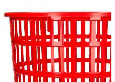 Papelera plastico q-connect 15 litros rejilla color rojo 285x290 mm