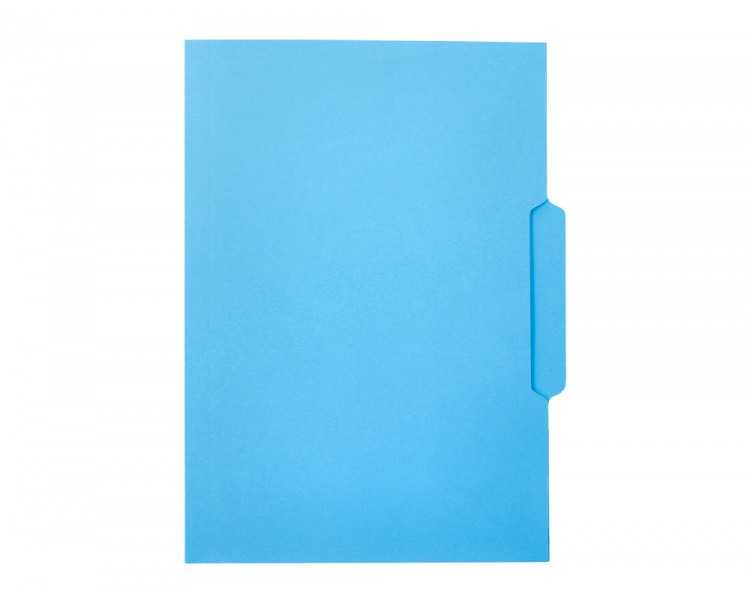 Subcarpeta cartulina liderpapel folio pestaña central 240g/m2 azul