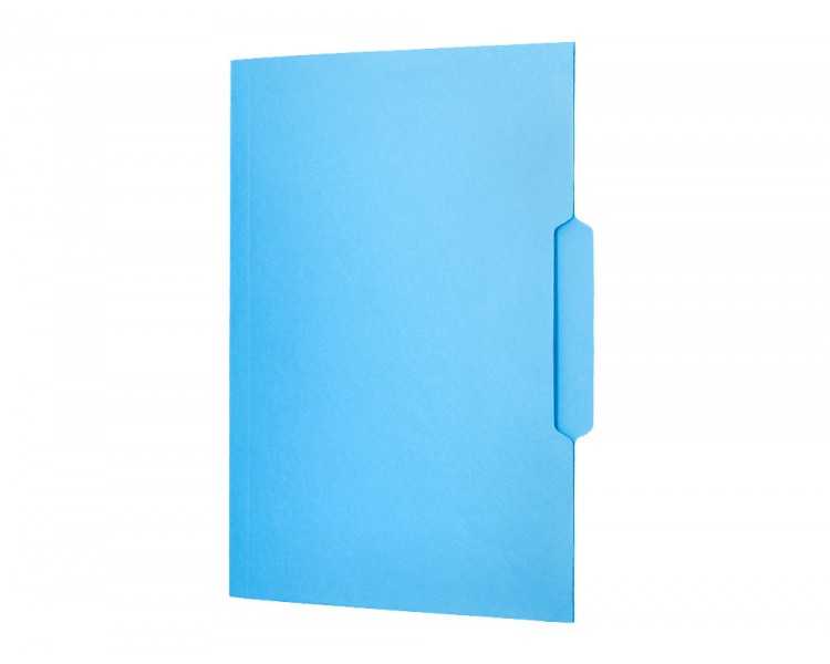 Subcarpeta cartulina liderpapel folio pestaña central 240g/m2 azul