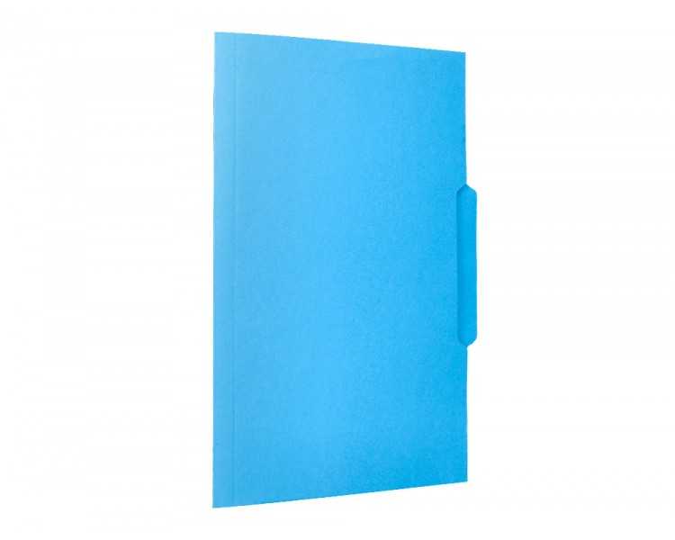 Subcarpeta cartulina liderpapel folio pestaña central 240g/m2 azul