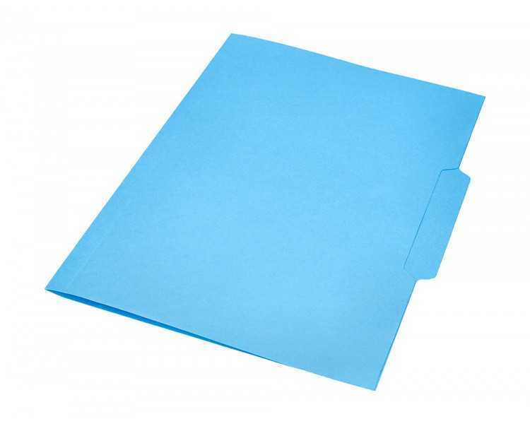 Subcarpeta cartulina liderpapel folio pestaña central 240g/m2 azul