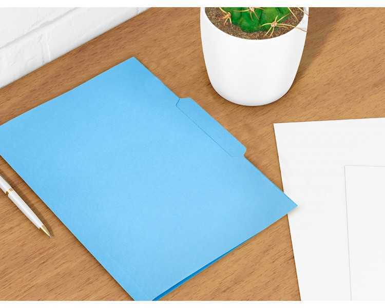Subcarpeta cartulina liderpapel folio pestaña central 240g/m2 azul