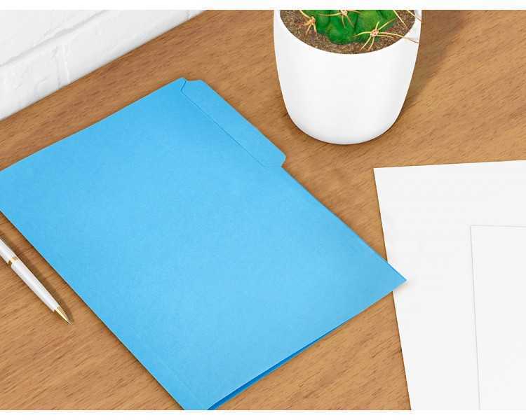 Subcarpeta cartulina liderpapel folio pestaña superior 240g/m2 azul