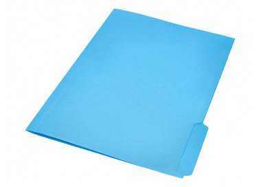 Subcarpeta cartulina liderpapel folio pestaña inferior 240g/m2 azul