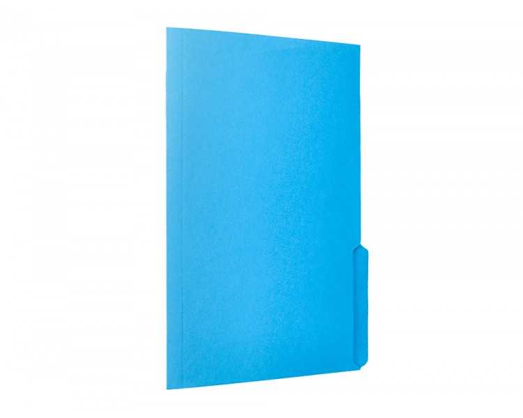 Subcarpeta cartulina liderpapel din a4 pestaña inferior 240g/m2 azul