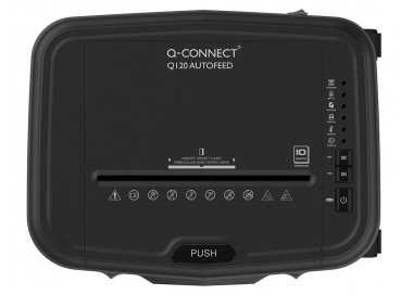 Destructora de documentos q-connect capacidad de corte 120 h auto / 10 h manual destruye grapas clips y