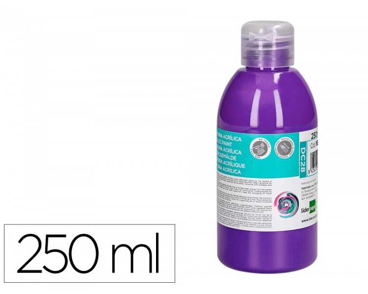 Pintura acrilica liderpapel bote de 250 ml violeta
