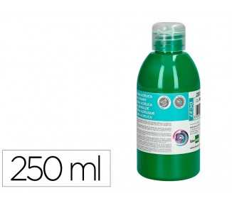 Pintura acrilica liderpapel bote de 250 ml verde oscuro