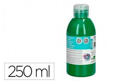 Pintura acrilica liderpapel bote de 250 ml verde oscuro
