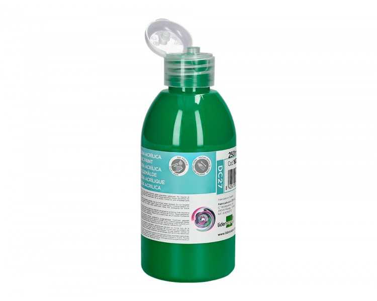 Pintura acrilica liderpapel bote de 250 ml verde oscuro
