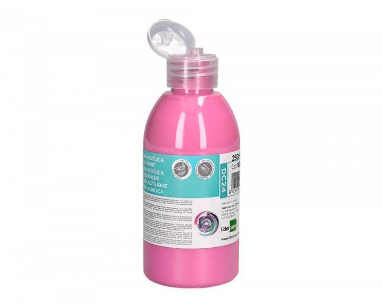 Pintura acrilica liderpapel bote de 250 ml rosa