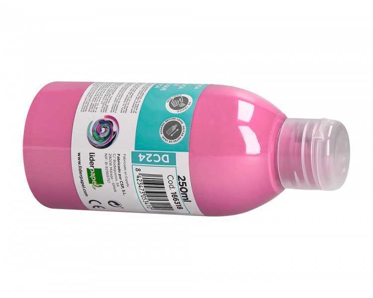 Pintura acrilica liderpapel bote de 250 ml rosa