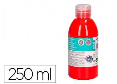 Pintura acrilica liderpapel bote de 250 ml rojo