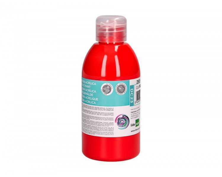 Pintura acrilica liderpapel bote de 250 ml rojo