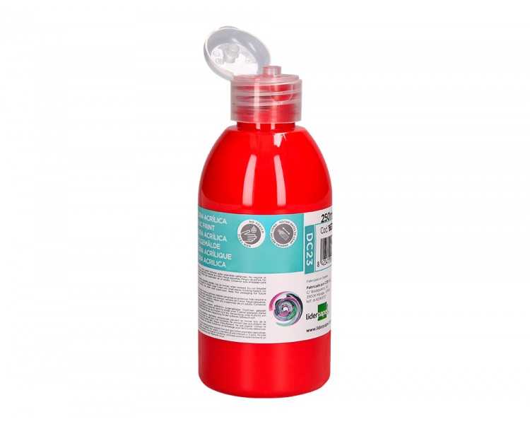Pintura acrilica liderpapel bote de 250 ml rojo