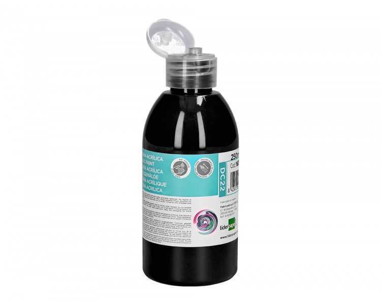 Pintura acrilica liderpapel bote de 250 ml negro