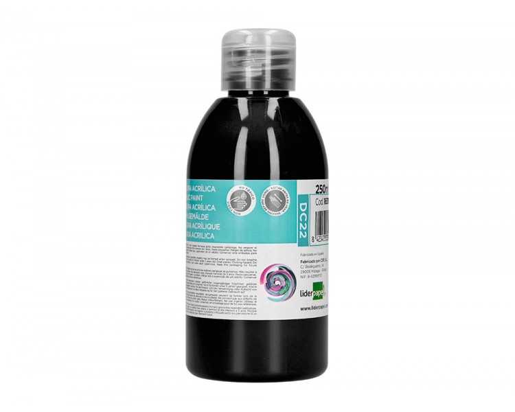 Pintura acrilica liderpapel bote de 250 ml negro