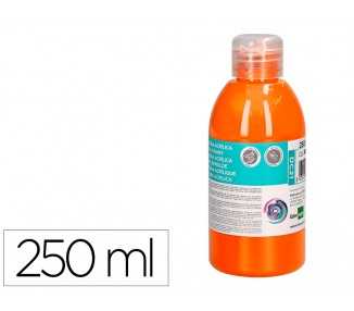 Pintura acrilica liderpapel bote de 250 ml naranja