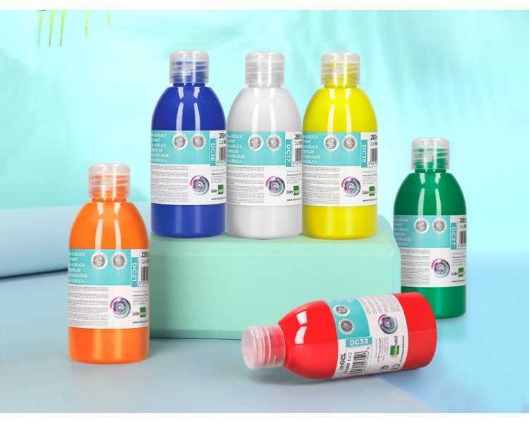 Pintura acrilica liderpapel bote de 250 ml naranja