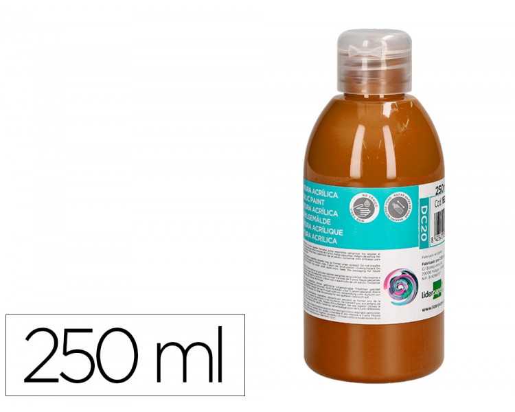 Pintura acrilica liderpapel bote de 250 ml marron