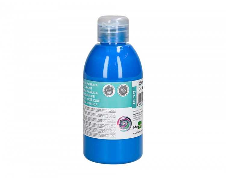 Pintura acrilica liderpapel bote de 250 ml cian