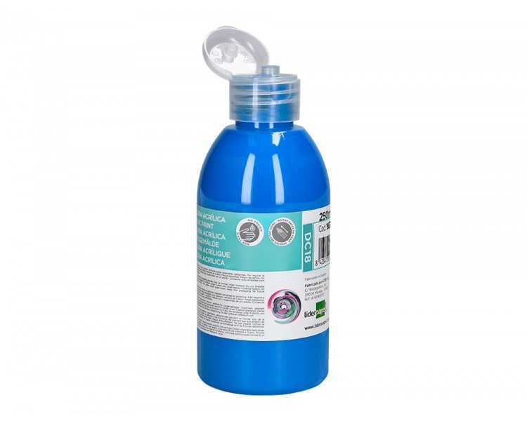 Pintura acrilica liderpapel bote de 250 ml cian