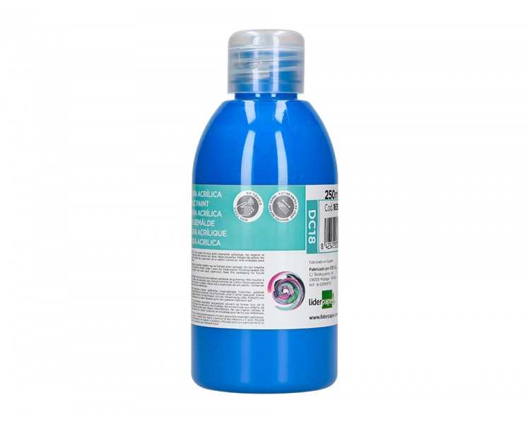 Pintura acrilica liderpapel bote de 250 ml cian