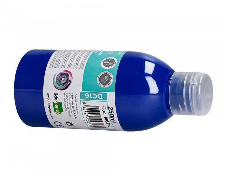 Pintura acrilica liderpapel bote de 250 ml azul ultramar