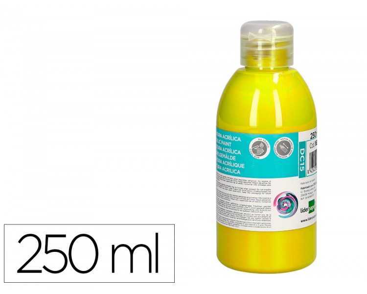 Pintura acrilica liderpapel bote de 250 ml amarillo