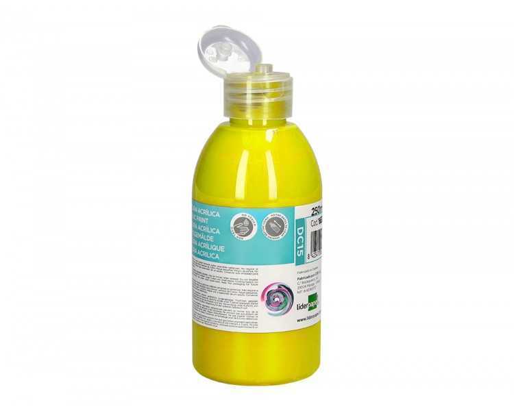 Pintura acrilica liderpapel bote de 250 ml amarillo