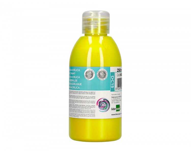 Pintura acrilica liderpapel bote de 250 ml amarillo