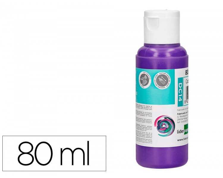 Pintura acrilica liderpapel bote de 80 ml violeta