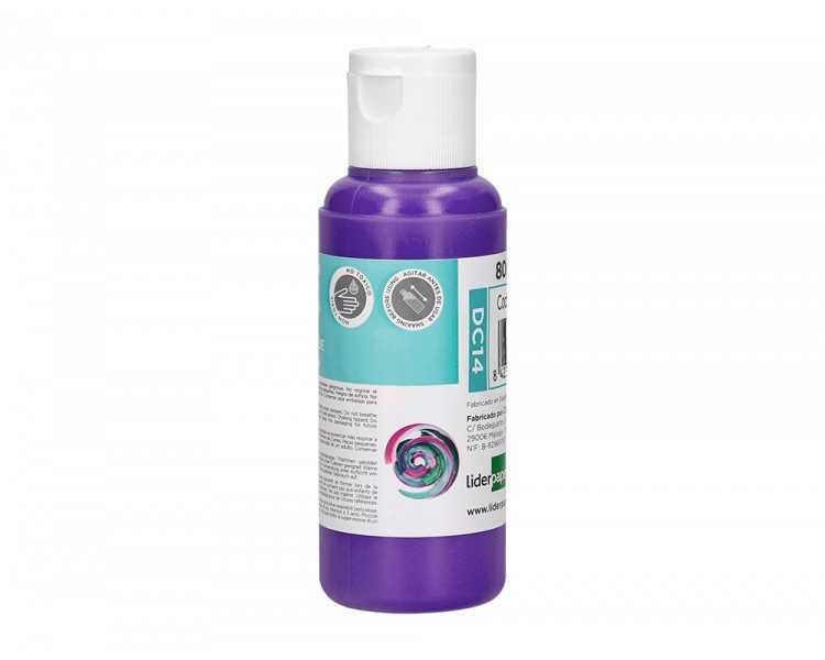 Pintura acrilica liderpapel bote de 80 ml violeta